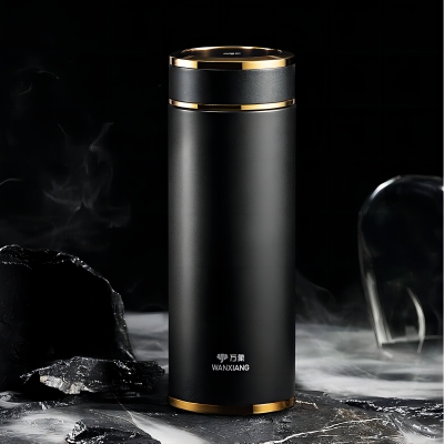 万象保温杯泡茶滤网茶漏 石墨黑-400ml